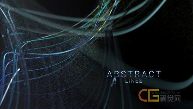 抽象彩色线条流动粒子动画介绍文字标题宣传片头ae模板设计源文件
