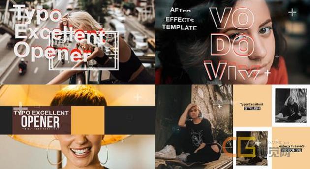 时尚现代错字优秀揭幕战Typo Excellent Opener-AE模板下载