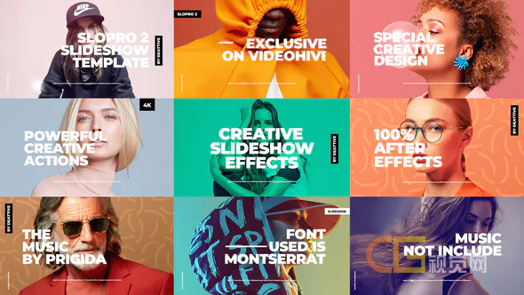 AE模板时尚简单幻灯片演示社交媒体宣传广告城市旅行vlog宣传视频