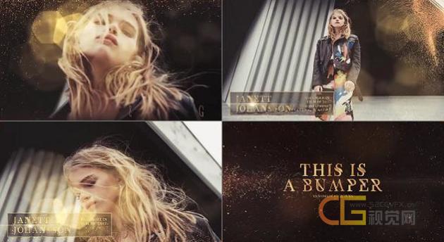 高端大气黄金粒子流体演绎时尚晚会颁奖提名婚礼年会活动开幕式标题预告片-AE模板