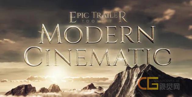 史诗震撼大气文字标题电影预告片自定义创建工具包-AE模板