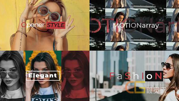 快闪风格颜色动画视频片头模板Fast Opener Style