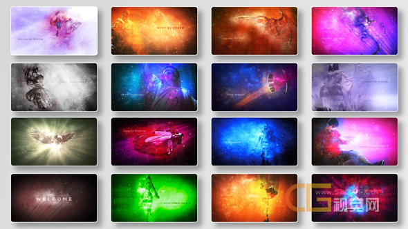 大气光线神秘黑暗灰尘粒子闪耀游戏电影人物介绍动画视频-AE模板下载