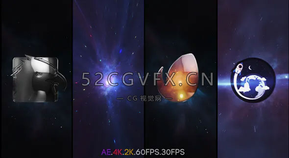 4K多彩粒子涡流隧道空间穿梭飞行变焦揭示LOGO片头