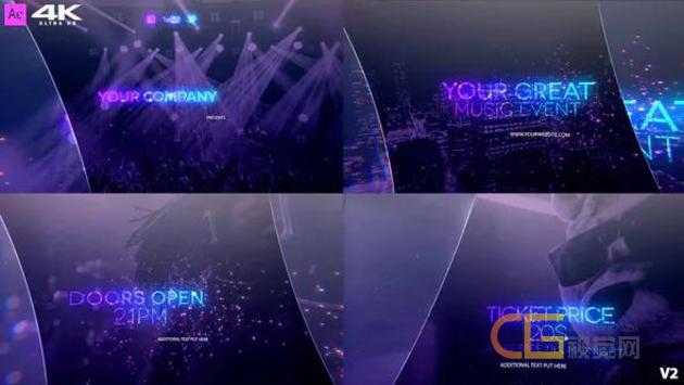 彩妆美容行业年终答谢晚会音乐节时装发布会年会现场LED宣传视频-AE模板