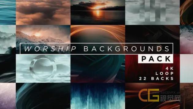 4K分辨率循环背景大气场景视频素材效果ae模板