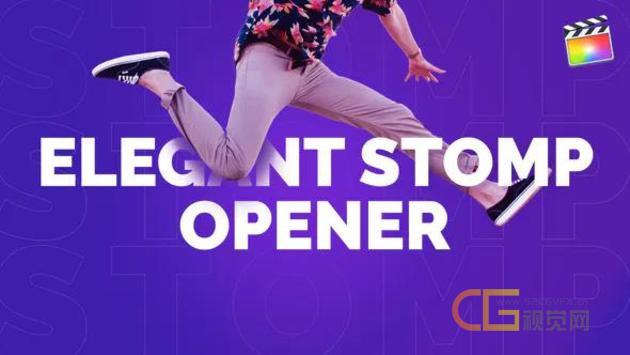 视频文字快闪片头开场 Elegant Stomp Opener-FCPX模板