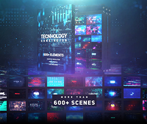 AE脚本-600+高科技HUD元素互联网数字数据信息UI界面场景动画