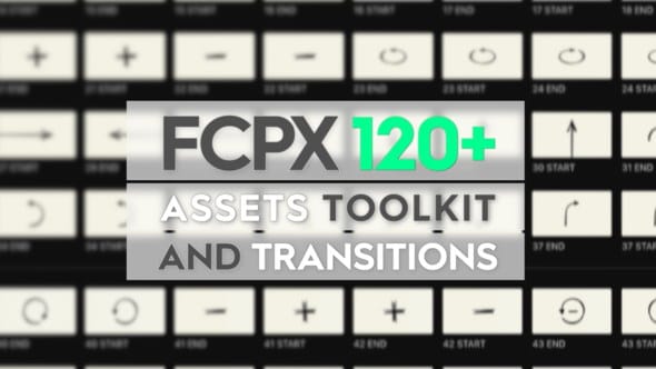 24个视觉特效+100个转场动作预设 Assets Toolkit and Transitions FCPX插件
